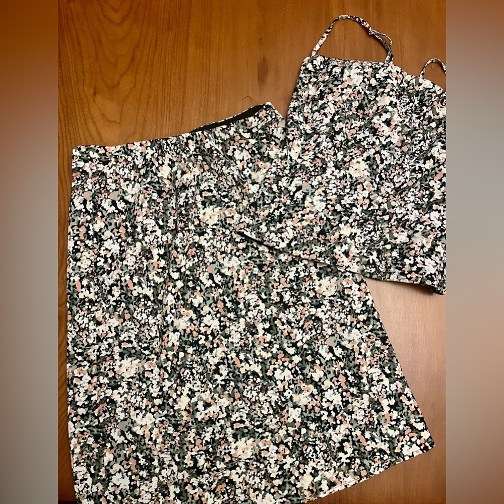 Abercrombie & Fitch Floral Tank and Midi Skirt